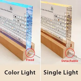 Декоративные фигурки, акриловая периодическая таблица с деревянной подставкой, рождественские буквы, украшения, обучающий дисплей, химические реальные элементы