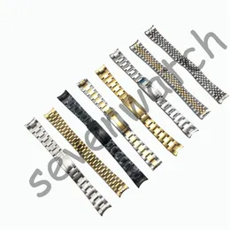 Watchband GMT Sub Datejust DayDate Original 19mm Watch Band Strap Full Steel Bracelet Curved End Watch Accessories Man WatchStrap 243V