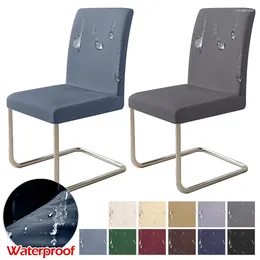 Chair Covers Waterproof Fabric Multi-Color Cover Spandex Elastic Soft Slipcover Seat Case For Office Kitchen Dining Room