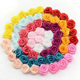 Dekorative Blumen, 50 Stück/Beutel, künstliche Rose, 3,5 cm, gemischte Farben, PE-Schaum, künstliche Feiertagsdekorationen, handgefertigte DIY-Materialien, Zubehör, TMZ