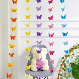 Party Decoration 3D Paper Butterfly Garland Buntings For Wedding Birthday Festival Banner Hanging Decor String