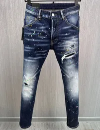 TR APSTAR DSQ للرجال الجينز D2 HIP HOP ROCK MOTO DSQ COOLGUY Jeans Design Rived Denim Biker Slim DSQ Jeans for Men 9892 Color Blue