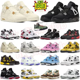 Men Traviss Scott 4S كرة السلة أحذية Jumpman4 في الهواء الطلق نساء أحمر الرعد رعد رعد منتصف الليل البحرية الحمراء الأسمنت كبريت حية مجمدة لحظات أسود القط القط dhgate