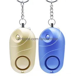 Anti-Lost Alarm grossist 100x Personlig larmflicka Kvinnor Old Man Security Protect Alert Safety Scream Houd Keychain 130dB Egg Drop Del DH4E2