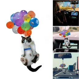Декоративные фигурки, кулон с изображением кота, милое детское забавное украшение из мультфильма, красочные воздушные шары, зеркало заднего вида для автомобиля, поделки для дома