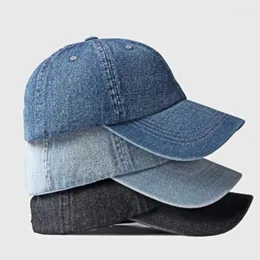 Ball Caps Women's Men's Denim Baseball Cap Hat Blank Dad Male Cool Casual Jeans Wear Men