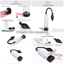 عناصر الجمال الصحية الأخرى ABS Tube Men Men ADT Products Penis Enlarger Pump Toy للذكور تعزيز تسليم إسقاط DH6PH