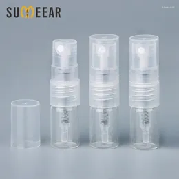 Vorratsflaschen 100 Teile/los 1 ml Mini Parfüm Glas Sprühflasche Nachfüllbare Leere Kosmetikbehälter Tragbare Zerstäuber Probe