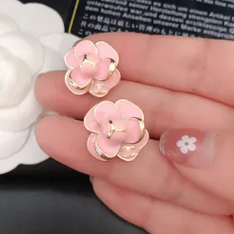 Designer stud örhänge boutique kärlek smycken ny charm kärlek gåva örhängen modestil smycken födelsedag gåva guld pläterad rostfritt stål blomma örhängen bakre stämpel