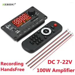 Amplifier 12V MP3 Decoder Board 22V Big Color Screen Bluetooth 5.0 Car Music Player USB Recording FM AUX Radio For Speaker