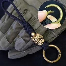 Schlüsselanhänger Paracord geflochtener Schlüsselanhänger Templer Ritter Kreuzritter Rüstung Krieger Messer Perlen DIY Regenschirm Seil Lanyard Schlüsselanhänger Zubehör