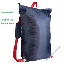 Storage Bags Laundry Bag With Shoulder Strap Pillow Shape Travel Clothing Organizer Washable For Outdoor Mountaineer Camp