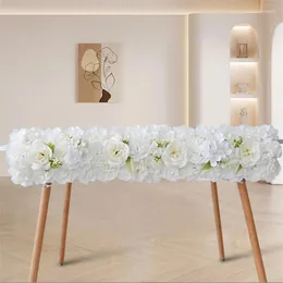 Fiori decorativi Road Cited Fila artificiale Fornitura per matrimoni fai-da-te Rosa Peonia Fiore Arco da parete Sfondo Disposizione Decor