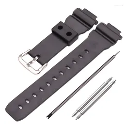 Assista Bandas PU Watchbands para Casio 6900 Series Band 16mm x 25mm Homens Preto Sports Diving Strap Acessórios