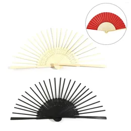 Decorative Figurines Bamboo Japanese Style Folding Fan Ribs DIY Handmade Craft Multicolor Hollow Ornaments Women Dance Art Crafts Gifts 21cm