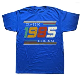 Homens Camisetas Engraçado Clássico 1985 Original Vintage Verão Gráfico Algodão Streetwear Manga Curta Aniversário Impressionante T-shirt Homens