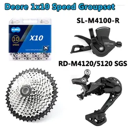 Deragliatori bici Deore M4100 10 velocità MTB leva cambio M4120 RD X10 catena 10V cassetta 40/42/46/50T CS-M4100 gruppo volano