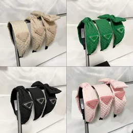 3pcs/set Designer Headbands Women Brand P Letter French Large Bow Triangle Hairband Fashion Womens Autumn Sport Hair Hoop Vintage Head Accessories Gifts