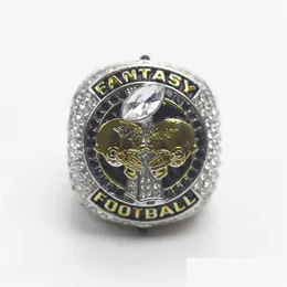 Anéis de banda Novo 2023 Ffl Fantasy Football Championship Ring Drop Delivery Jóias Anel Dhhjj