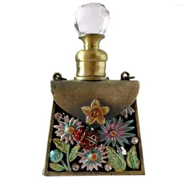 Garrafas vintage vazias perfume metal esmalte artesanato coleção natal menina presente decoração de casa