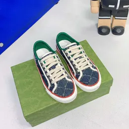 10A TBTGOL Homens Grid High Top Sneakers 1977 Designer Sapatos Mulheres Verde Vermelho Web Stripe Canvas Flats Off The Runner Trainers Borracha Sole Sh