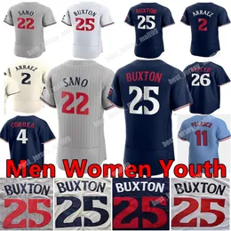 2024 Personalizado Byron Buxton Jersey Luis Arraez Jose Miranda Carlos Correa Max Kepler Gary Sanchez Gio Urshela Nick Gordon Jorge Polanco Miguel Sano Sonny Gray Beisebol