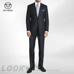 Terno masculino premium terno de negócios profissional formal ideal para trabalho e casamentos 50 lã ajuste personalizável com 20 tamanhos 240125