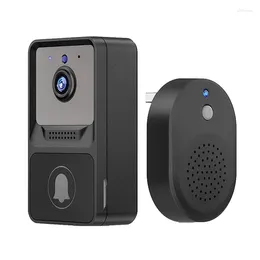Türklingeln 1 Set Smart Home Wifi Türklingel Drahtlose Türklingel Kamera Chime Zwei-Wege-Audio-Intercom Nachtsicht funktioniert für Sicherheit