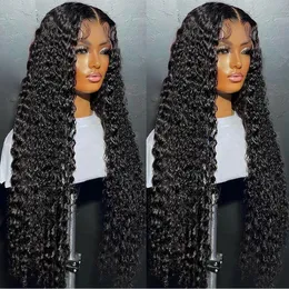40-дюймовые вьющиеся фронтальные парики с волнистой водой 13x4 13x6 HD Глубокий парик 360 Полные человеческие волосы для женщин на распродаже 240130