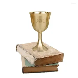 Şarap Gözlükleri Goblet Chalice Kehanet Pentacle Triple Moon Tanrıça Kupası Suntarları Ritüeller Dualar Anointing Dekorasyon