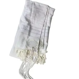 Judaica Israel Jüdischer Talit, weißer Polyester, großes Gadol-Gebetstuch, Tallit mit Tasche, 140 x 190 cm