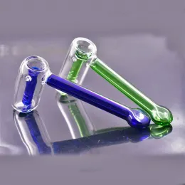 Mini Glass Hammer Bongs Arm Percolator Tragbare Raucherwasserlöffel Rohre Bubbler Glas Tabak Bongs Trockener Kräuterrohre Ll