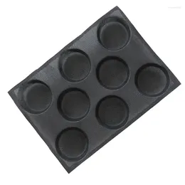 Baking Moulds Pan Silicone Mold Bread Bun Pans Cake Sheets Perforated Muffin Forms Round Burger Toast Molds Loaf Donut Tin Making 8