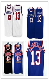 Billig Kansas Jayhawks 13 Wilt Chamberlain Retro Too groß Hall Harlem Globetrotter Trikots Größe Men039s gesticktes Basketball 8148905