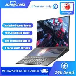 Dual Screen Laptop Intel Core i7 10750H 16.1 Inch 14.1 Full HD Touch Gaming Laptops High-End Business Computer