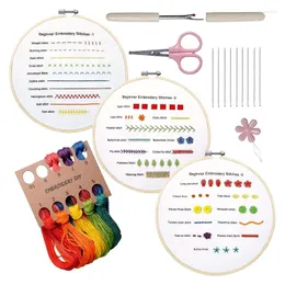 Artes e ofícios kits de costura diy bordado ponto prática kit artesanal starter costura acessórios linha