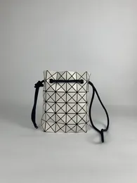 Luxo bao bao dobrado geométrico xadrez torcer balde saco issey designer rhombic xadrez bolsa de ombro miyake moda feminina casual crossbody saco