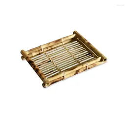 Tea Trays Luxury Storage Valet Tray Dry Fruit Serving Rectangle Candy Pu Erh Plateau Luxe Bamboo Kitchen Accessories