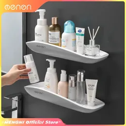 MENGNI-Mensola da bagno Portaoggetti Portaoggetti da parete Shampoo Spezie Doccia Organizer Accessori da bagno con portasciugamani 240129