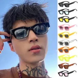أزياء نظارات في الهواء الطلق صيف خمر مستطيل صغير الإطار نظارات شمسية UV400 الرجال