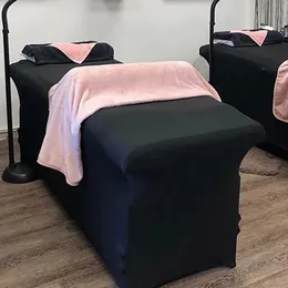Wimpernverlängerungs-Bettlaken, elastisches Spandex-Spannbetttuch für Salon-Spa-Massagetisch, rosa, weiß, schwarz, waschbarer Bezug 240123