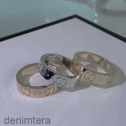 Luxurys Designers Band Rings Moda Erkekler Kadın Titanyum Çelik oyulmuş mektup desen severler Takı Dar Yüzük Boyutu 5-11 Z69S