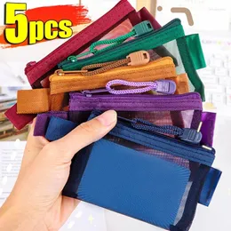 Sacos de armazenamento Mini Malha Moeda Portátil Dinheiro Fone de Ouvido Cabo de Dados Carregadores Saco ID Titulares Zipper Bolsa Organizador de Viagem