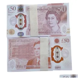 Novelty Games Prop Money Copy Banknote Party Fake Toys Uk Pounds Gbp British10 20 50 Eur Commemorative Ticket Faux Billet Notes Toy F Dhci5