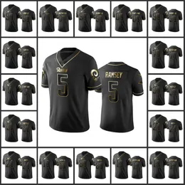 Los Angeles''Rams''Men # 10 Cooper Kupp 99 Aaron Donald 32 Eric Weddle 9 Matthew Stafford Mulheres Juventude Preto Personalizado Golden Edition Vapor Limited Jersey