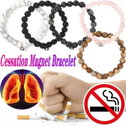 Charme pulseiras homens parar de fumar pulseira recusa nicotina controle de fumaça dissipar vício anti-ansiedade perda de peso magnético