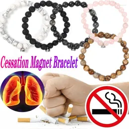 Braccialetti di fascino Gli uomini smettono di fumare bracciale rifiuta il controllo del fumo di nicotina dissipata da perdita di peso anti-ansia magnetica