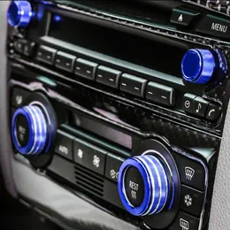 إكسسوارات داخلية 3/4pcs تكييف الهواء ، زخرفة غطاء مقبض الصوت لـ BMW 3 Series 2005-2013 E90 E91 E92 E93 320i 325i