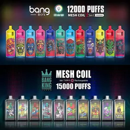 Originale Bang King 15000 bang box 12000 puff 12000 15k sbuffi Penna Vapes usa e getta E sigaretta VS bang tornado 12000 13000 18000 Vaporizzatore Ricarica Mesh Coil Vape Pen