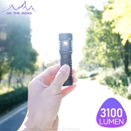 Lanternas tochas na estrada x4m mini USB-C lanterna de carregamento direto 21700 luz forte pequena de longo alcance à prova d'água